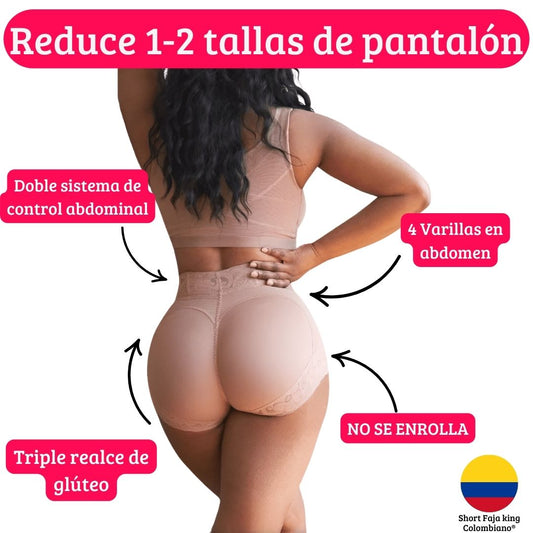 Short Levanta Cola con Varillas